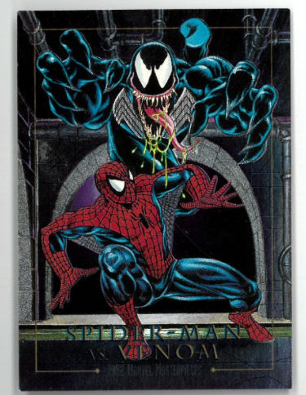 CTBL-030834 1992 Marvel Masterpieces Skybox Battle Spectra Spider-Man VS Venom No. 4-D Foil Trading Card -  RDB Holdings & Consulting, CTBL_030834