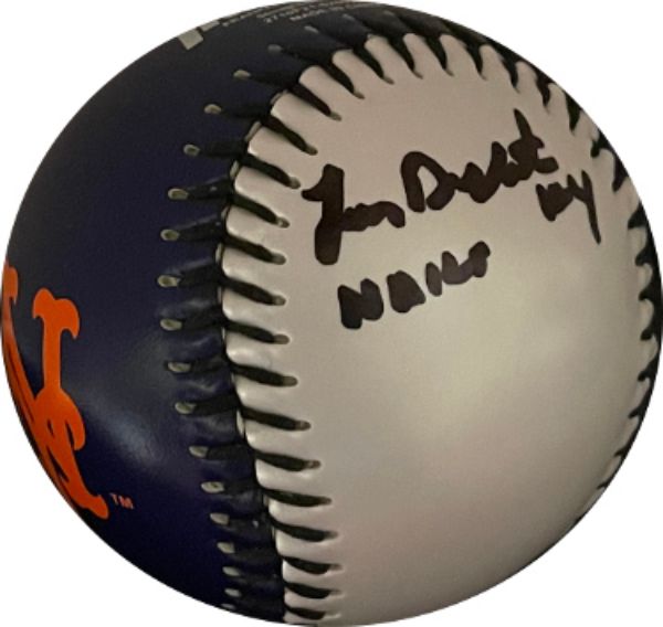 CTBL-031449 Lenny Dykstra Signed Franklin New York Mets Logo with No. 4 Nails- JSA No. RR76574 Baseball