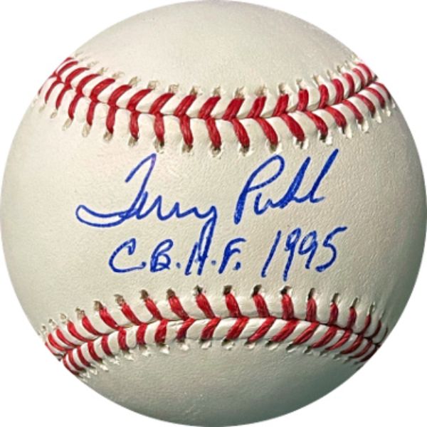 Picture of RDB Holdings & Consulting CTBL-031457 Terry Puhl Signed Rawlings Official Major League CHOF 1995- JSA Phillies&#44; Twins & Pirates Baseball