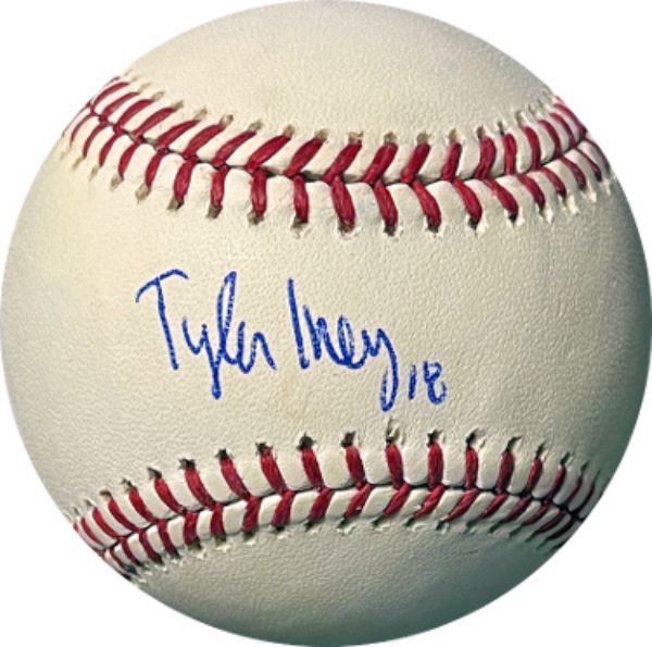 CTBL-031458 Tyler Ivey Signed Rawlings Official Major League No. 18- JSA No. RR76581 Houston Astros Baseball