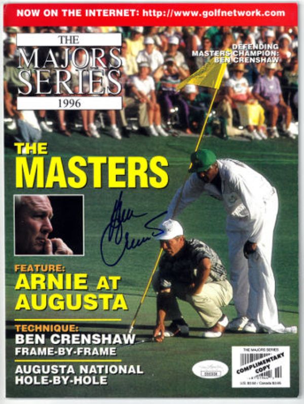 CTBL-033232 Ben Crenshaw Signed The Major Series The Masters Full 1996- JSA-EE63330 No Label Magazine