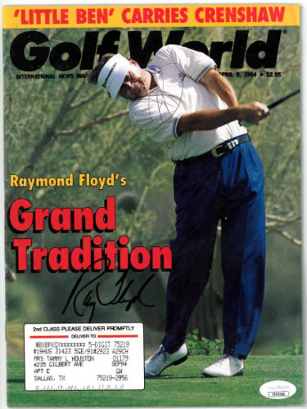 CTBL-033238 Raymond Floyd Signed Golf World Full 4-8-1994- JSA-EE63286 US Open Champion Magazine