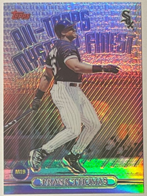 CTBL-033201 Frank Thomas 1999 Topps Mystery Finest Refractor No. M19 Chicago White Sox Baseball Card