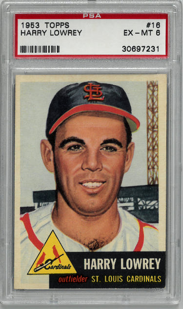 CTBL-033826 Harry Lowrey 1953 Topps No. 16- PSA Graded 6 EX-MT St. Louis Cardinals Baseball Card -  RDB Holdings & Consulting, CTBL_033826