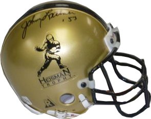 Picture of Athlon CTBL-JL3479 Johnny Lattner Signed Gold Heisman Authentic Mini Helmet 53 - Notre Dame Fighting Irish