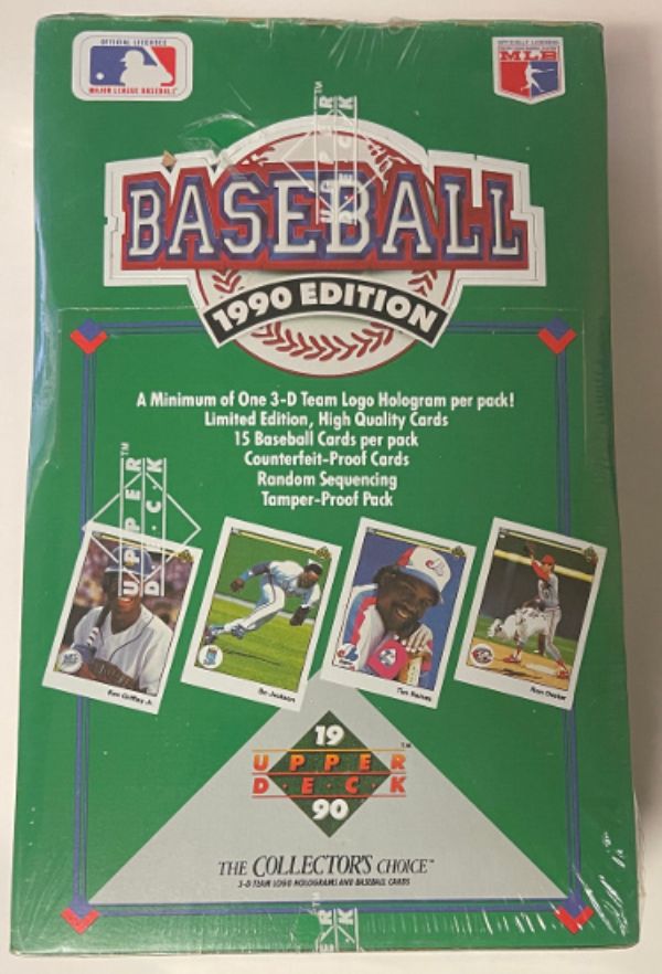 Picture of RDB Holdings & Consulting CTBL-032907 1990 Upper Deck MLB Factory Sealed Wax Box Case Fresh Ken Griffey JR & Sammy Sosa RC Baseball Card - Pack of 36 - 15 Card per Pack