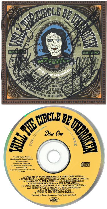 CTBL-033690 Nitty Gritty Dirt Band Signed 2002 Will The Circle Be Broken Booklet VOL. 3, 2 CD Set COA Album Cover CD