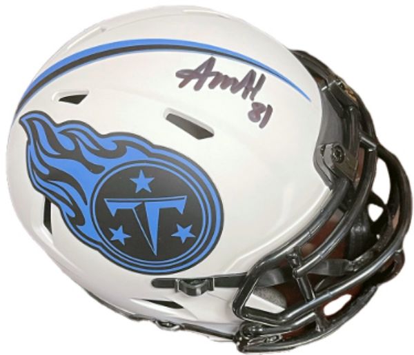 CTBL-033754 Austin Hooper Signed Tennessee Titans Lunar Eclipse Speed Helmet No. 81- JSA Witnessed Football Mini Helmet