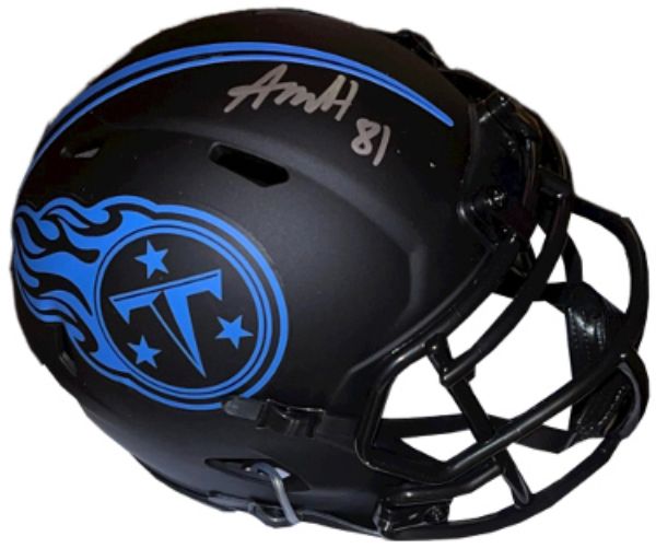 CTBL-033755 Austin Hooper Signed Tennessee Titans Eclipse Speed No. 81- JSA Witnessed Football Mini Helmet