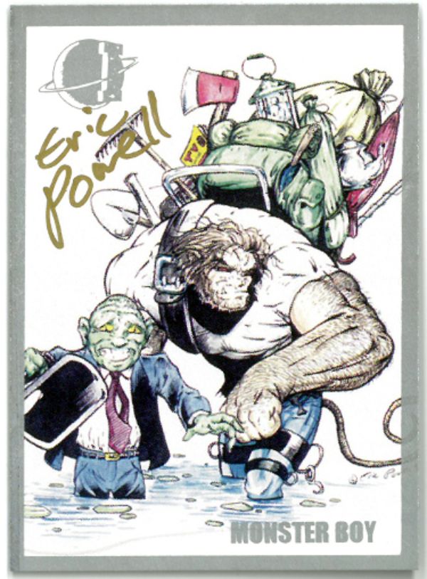 CTBL-033767 Eric Powell Signed 1994 Dilemma Productions Best Cellars Monster Boy Collector Trading Card No. 80 Autographed