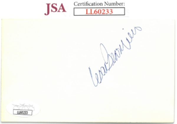 CTBL-033775 3 x 5 in. Cesar Geronimo Signed JSA No. LL60233 Cincinnati Reds & Big Red Machine Baseball Index Card
