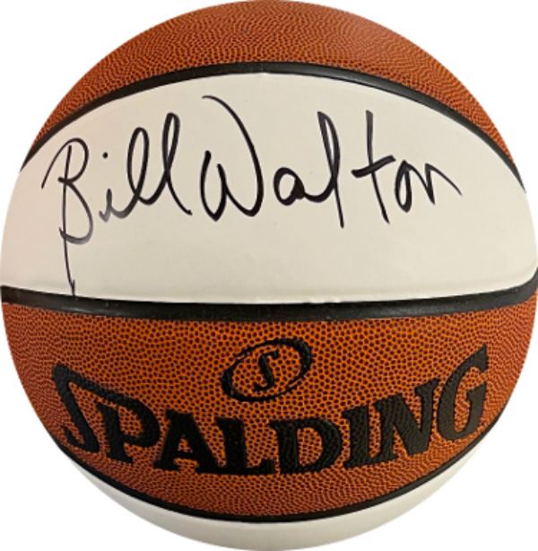 CTBL-032831 Bill Walton Signed NBA Spalding White Panel JSA Witnessed HOF, Celtics & Trail Blazers & Clippers Basketball
