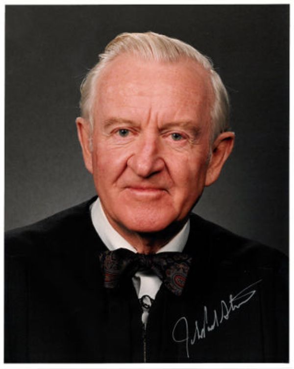 CTBL-033481 8 x 10 in. John Paul Stevens Signed & Supreme Court Justice Portrait & Judicial Robe- JSA No. AC27346 Autographed Photo -  RDB Holdings & Consulting, CTBL_033481