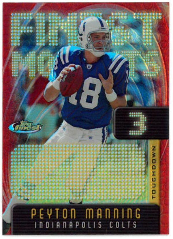 CTBL-033625 Peyton Manning 2005 Topps Finest Red Refractor No. FM3- 504 & 599 Indianapolis Colts Football Card -  RDB Holdings & Consulting, CTBL_033625