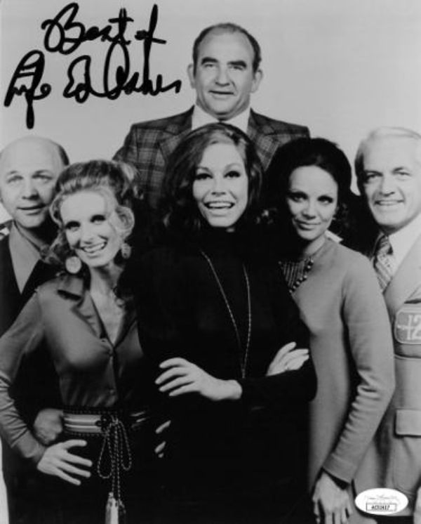 CTBL-034602 8 x 10 in. ED Asner Signed Mary Tyler Moore Show with Best of Life- JSA-AC92417 Autographed Photo -  RDB Holdings & Consulting, CTBL_034602