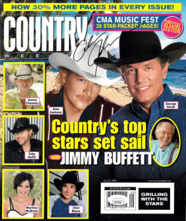 Picture of RDB Holdings & Consulting CTBL-034689 Alan Jackson Signed July 20&#44; 2004 Country Weekly Full- JSA-AC92429 No Label Magazine Music Autographed