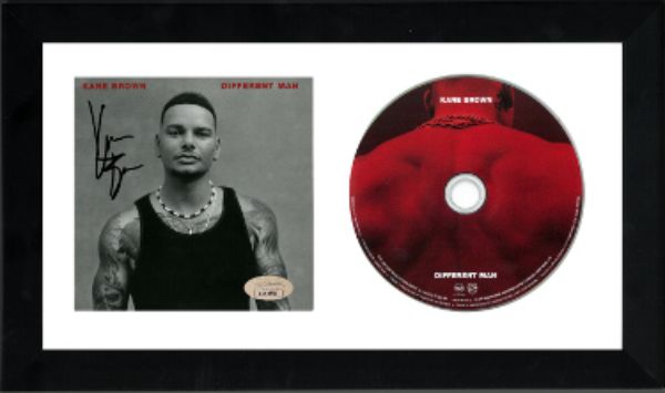 CTBL-HF34394 6.5 x 12 in. Kane Brown Signed 2022 Different Man Custom Framing- JSA Album Cover Booklet with CD
