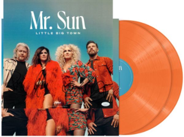 CTBL-J34349 11 x 11 in. Little Big Town Band Signed 2022 Mr. Sun Art Card & LP & Exclusive Vinyl & Record JSA Album Cover