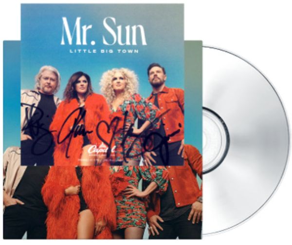 CTBL-j34350 Little Big Town Band Signed 2022 Mr. Sun Art Card JSA with Album Cover Booklet & CD