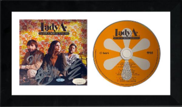 CTBL-fJ33371 Lady Antebellum Band Lady A 2021 What A Song Can Do JSA- Framing- Hillary Scott, Charles Kelley & Dave Haywood Album Cover with CD -  RDB Holdings & Consulting, CTBL_fJ33371