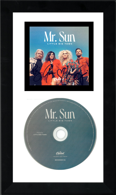 CTBL-FJ34350 6.5 x 12 in. Little Big Town Band Signed 2022 Mr. Sun Art Card with Custom Framing JSA Album Cover Booklet & CD