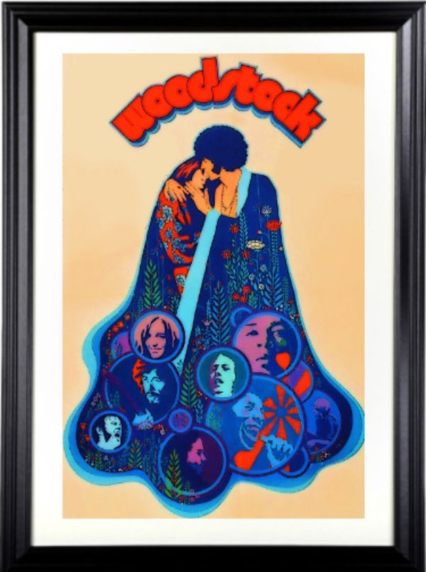 Picture of RDB Holdings & Consulting CTBL-F33629 11 x 17 in. 1969 Woodstock Music & Art Festival High Quality Poster Framing Hug & Embrace Poster - 15 x 21 in. Overall Size