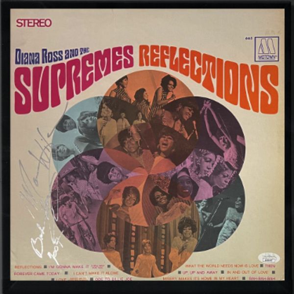 CTBL-F34681 Mary Wilson Signed 1968 Diana Ross, The Supremes Reflections LP & Vinyl, Record Framing with Baby Love- JSA-AC92447 Album Cover -  RDB Holdings & Consulting, CTBL_F34681
