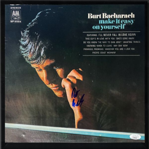 CTBL-F34706 Burt Bacharach Signed 1969 Make It Easy On Yourself Only Custom Framing- JSA-AC92433 Album Cover