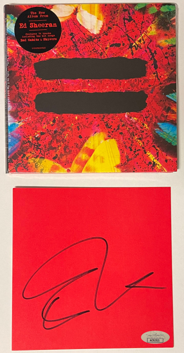CTBL-J31960 Ed Sheeran Signed 2021 Equals Art Insert Card Complete with New Sealed- JSA- Shivers & Bad Habits CD
