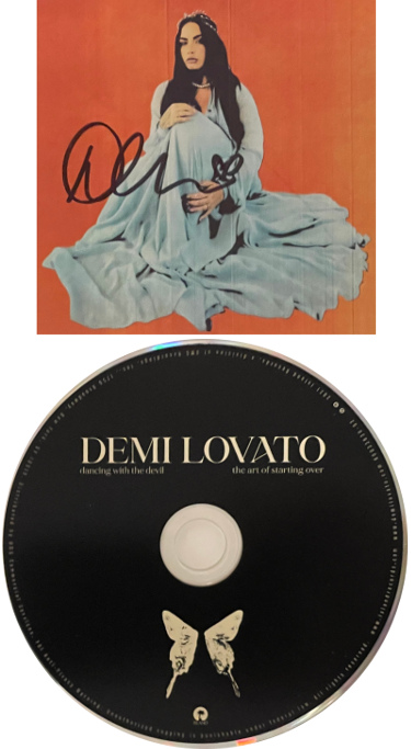 CTBL-J32009 4 x 4 in. Demi Lovato Signed 2021 Dancing with The Devil Art Card-JSA -Album Cover Booklet with CD & Case