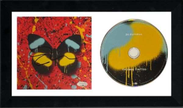 CTBL-JH32007 6.5 x 12 in. ED Sheeran Signed 2021 Overpass Graffiti Atlantic Records &UK- JSA Custom Framing CD Single Cover with CD