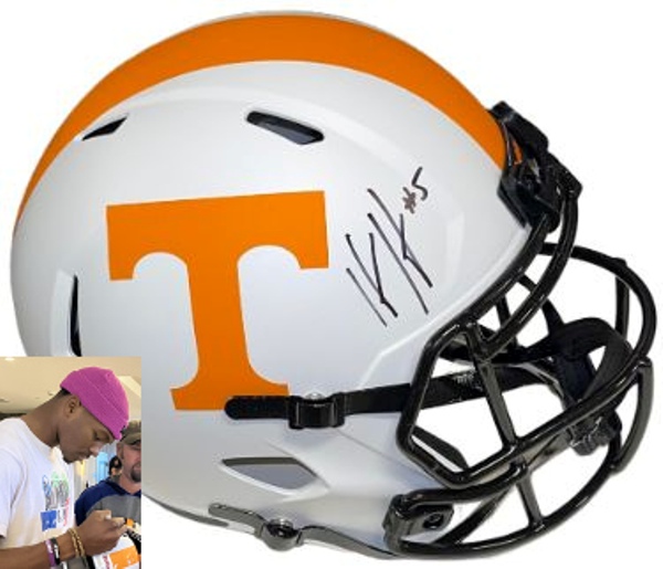CTBL-034865 Hendon Hooker Signed Tennessee Volunteers Riddell Full Size Replica Speed Lunar Eclipse Helmet No.5 - JSA Signature Debut