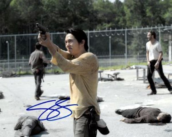 CTBL-034972 8 x 10 in. Steven Yeun Signed The Walking Dead Glenn Rhee Photo - COA -  RDB Holdings & Consulting, CTBL_034972