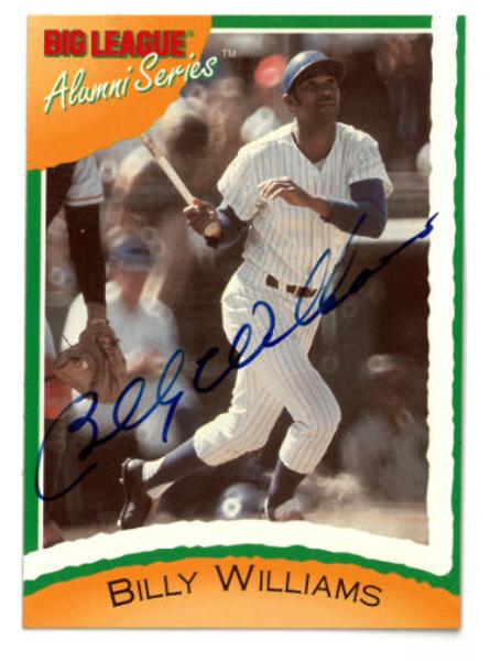 CTBL-034822 Billy Williams Signed 1996 Big League Alumni Series Certified Auto Card - COA - Chicago Cubs