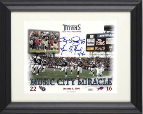 CTBL-BF25794 8 x 10 in. Music City Miracle Signed Tennessee Titans Photo - Custom Framing with Kevin Dyson Signature - JSA Witnessed -  RDB Holdings & Consulting, CTBL_BF25794