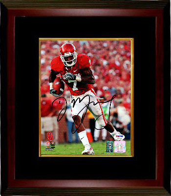 CTBL-MB19054 DeMarco Murray Signed Oklahoma Sooners 8 x 10 Photo Custom Framed with Maroon Jersey - PSA Hologram -  Signed and Sealed, SI1147079