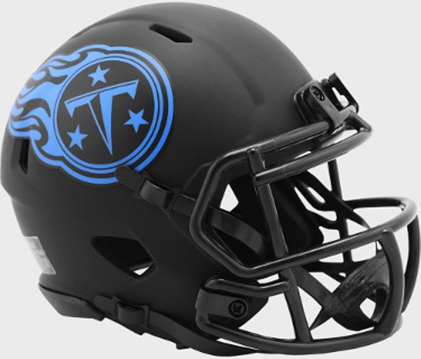 CTBL-034981 Tennessee Titans NFL Riddell Black Eclipse Alternate Speed Mini Helmet