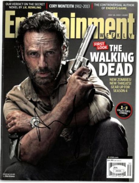 CTBL-035000 Andrew Lincoln Signed 2013 Entertainment Weekly the Walking Dead Rick Grimes Full Magazine - JSA No.J80086 - No Label -  RDB Holdings & Consulting, CTBL_035000