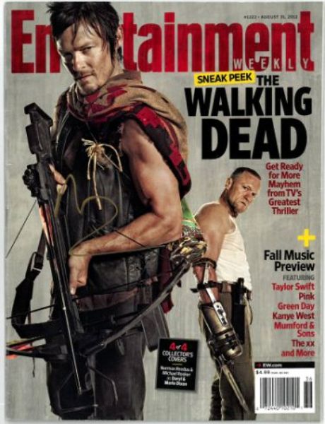 CTBL-035003 Norman Reedus Signed 2012 Entertainment Weekly the Walking Dead Daryl Dixon Full Magazine - COA - No Label -  RDB Holdings & Consulting, CTBL_035003