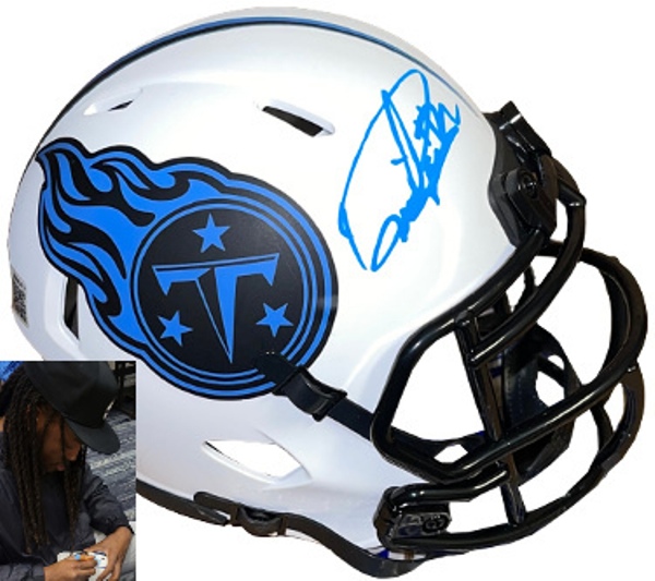CTBL-035022 Derrick Henry Signed Tennessee Titans Lunar Eclipse Speed Mini Helmet No.22 - Beckett Witnessed