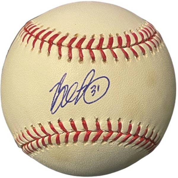 CTBL-035078 Brad Penny Signed Rawlings Official Major League Baseball - No.31 Tone Spots - Dodgers - Marlins - Red Sox - Tigers