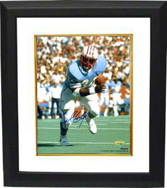 Picture of Athlon CTBL-BW15803 Earl Campbell Signed Houston Oilers 8 X 10 Photo Custom Framed - Blue Jersey - Tri-Star Hologram