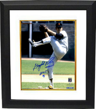 CTBL-BW15899 Gaylord Perry Signed San Francisco Giants Photo Custom Framed HOF 91 - Pitching - Steiner Hologram - 8 x 10