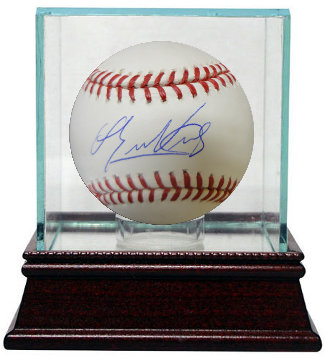Picture of Athlon CTBL-G11097Z Eduardo Nunez Signed Rawlings Official Major League Baseball with Glass Case - JSA Hologram - San Francisco Giants