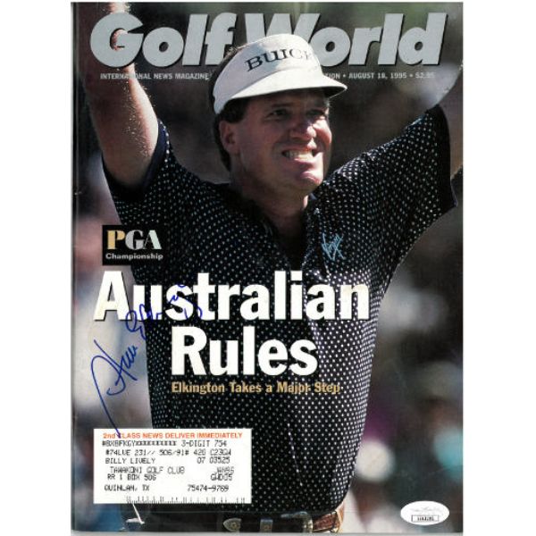 CTBL-035211 Steve Elkington Signed Golf World Full Magazine - August 18 1995 - JSA No.EE63305