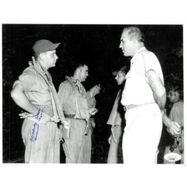 CTBL-034265 8.5 x 11 in. Capt Charles D Albury Signed WWII B-29 Bomb Vintage B & W Photo - JSA No.AC92682 Co-Pilot Bockscar Nagasaki -  RDB Holdings & Consulting, CTBL_034265