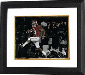 CTBL-BW18954 Amari Cooper Signed Alabama Crimson Tide 11 x 14 Photo Custom Framed - No.9 Horizontal Spotlight Run