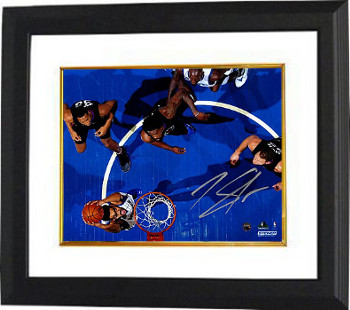 Picture of Athlon CTBL-BW19246 Karl-Anthony Towns Signed Minnesota Timberwolves Photo Custom Framed - Top View - Steiner Hologram - Dunk vs Hawks - 8 x 10