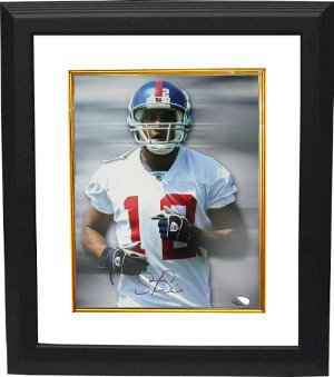 CTBL-BW1971 Steve Smith Signed New York Giants 8 x 10 Photo Custom Framed