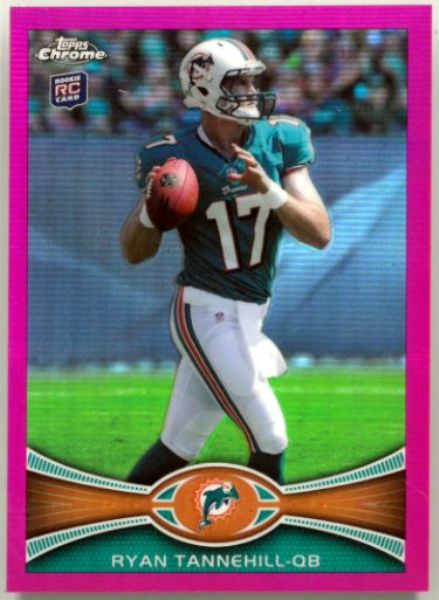CTBL-035263 No.109 006-399 Ryan Tannehill 2012 Topps Chrome Pink Refractor Rookie Card - Miami Dolphins